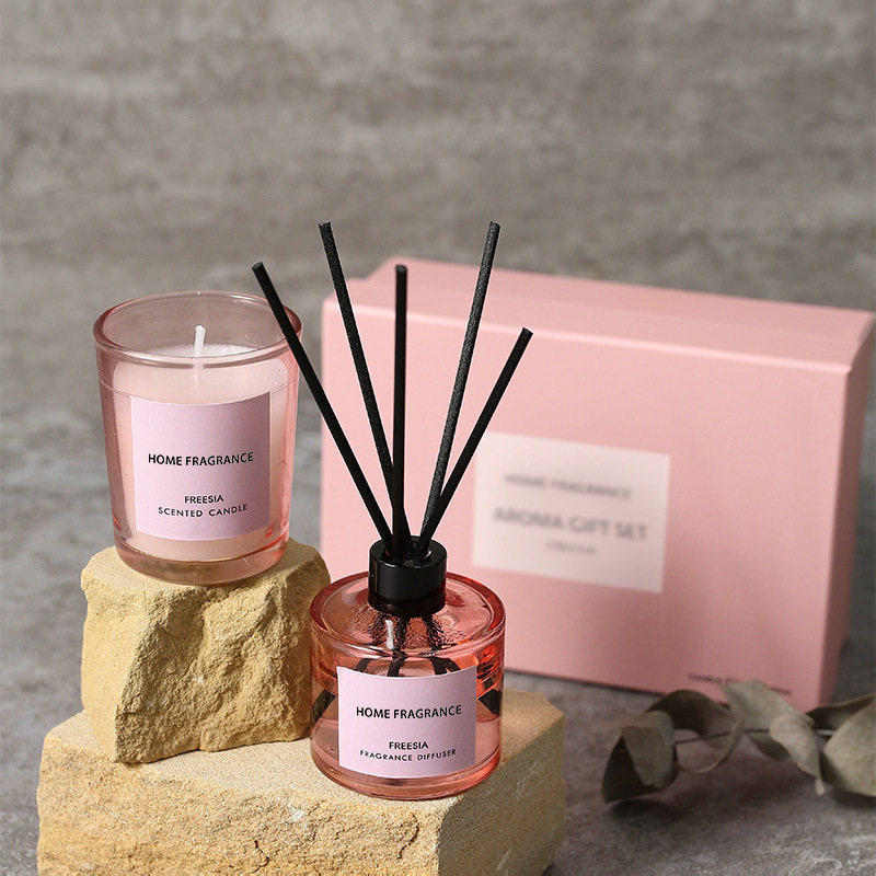 Home Fragrance Candles - Premium Reed Diffuser and Candle Gift