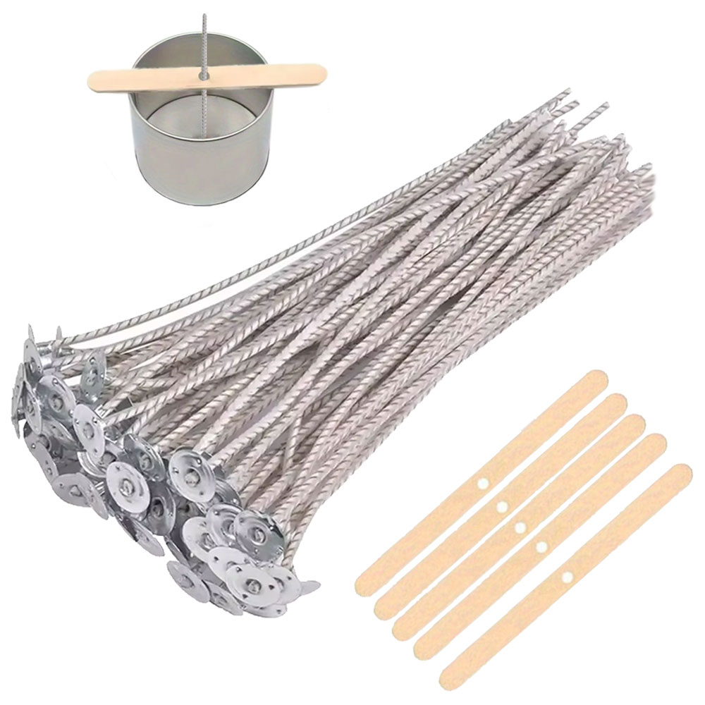 Home Fragrance Candles - 55pcs Flower Candle Wick Wood Stick