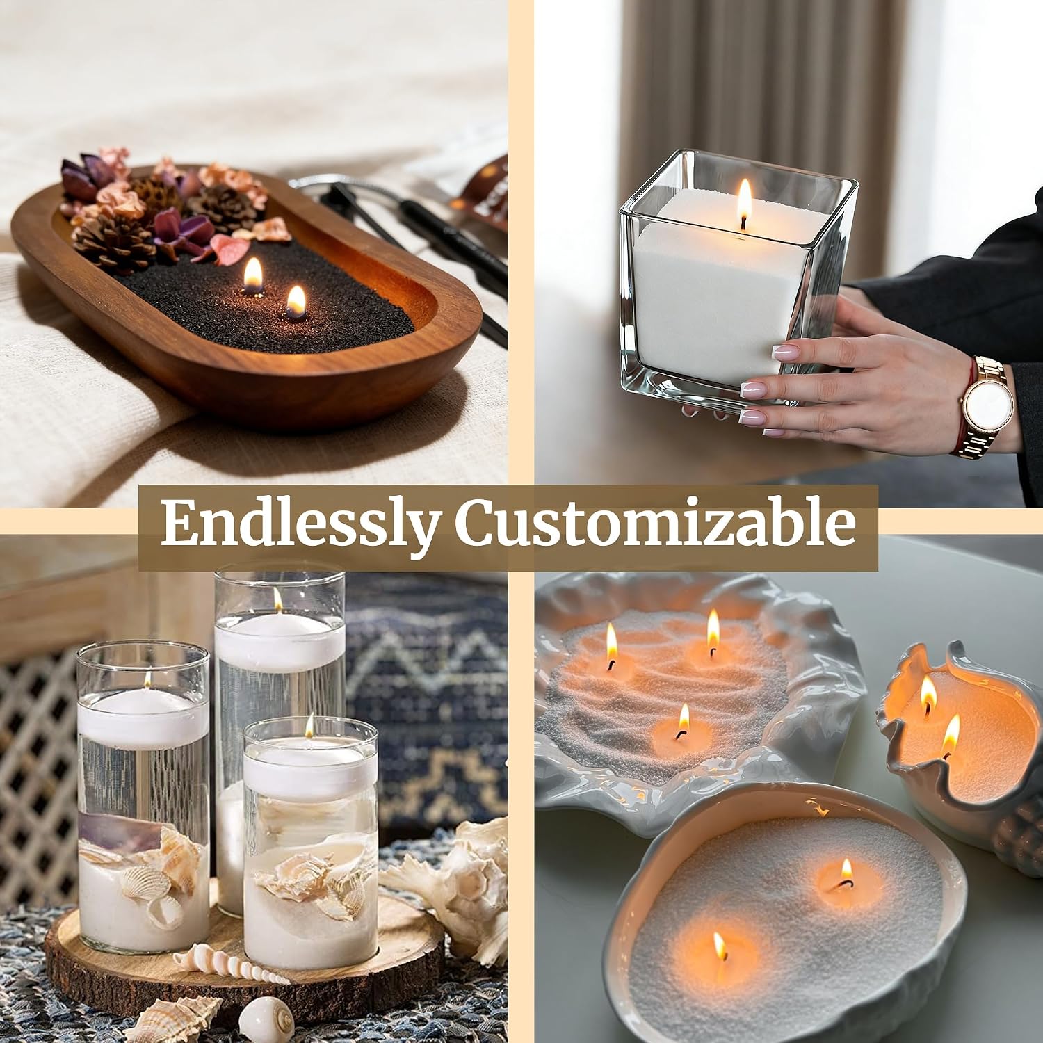 64 Oz Pearled Candle Sand with - Home Fragrance Candles ulasan dan harga