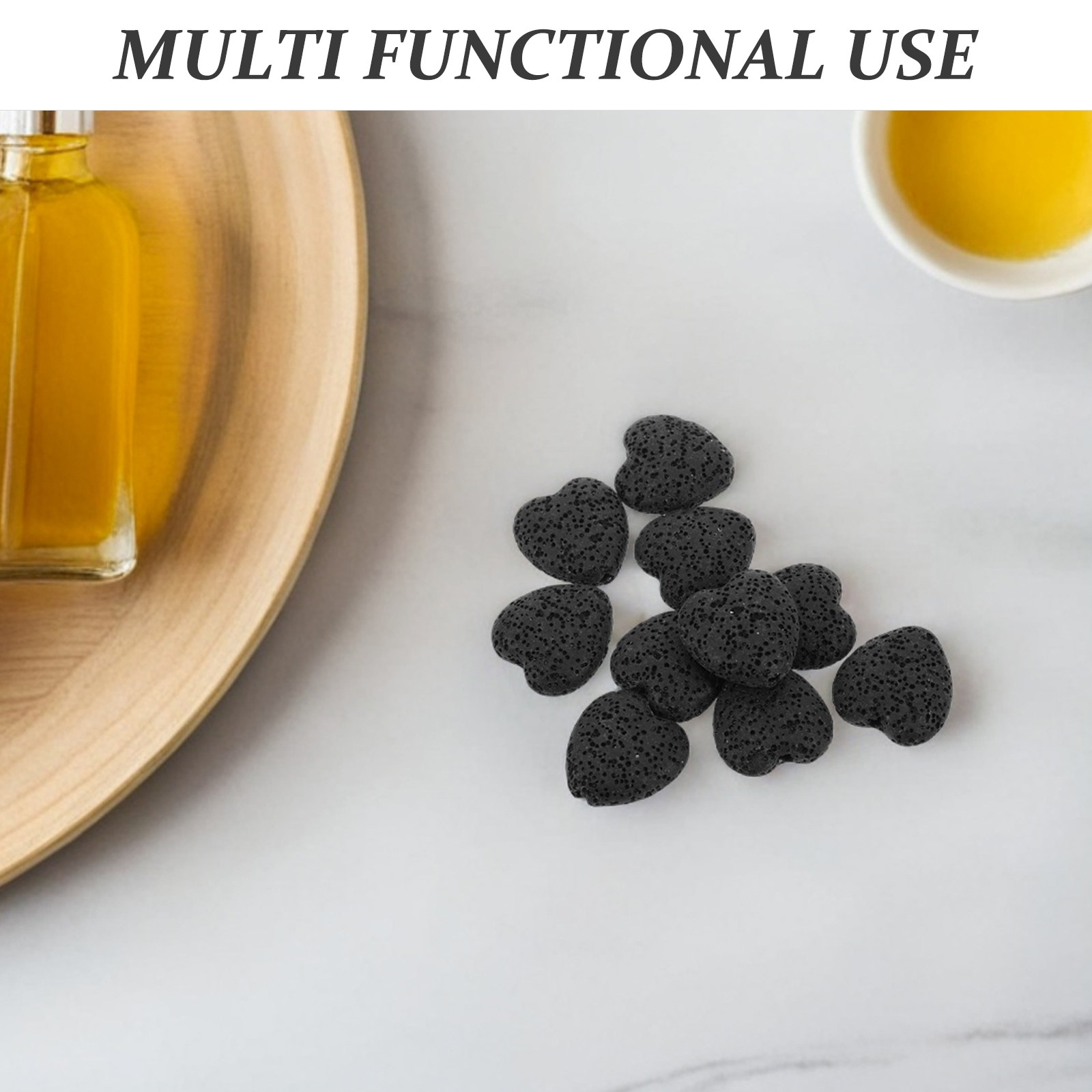 20Pcs Heart Volcanic Lava Rock - Home Fragrance Diffuser ulasan dan harga