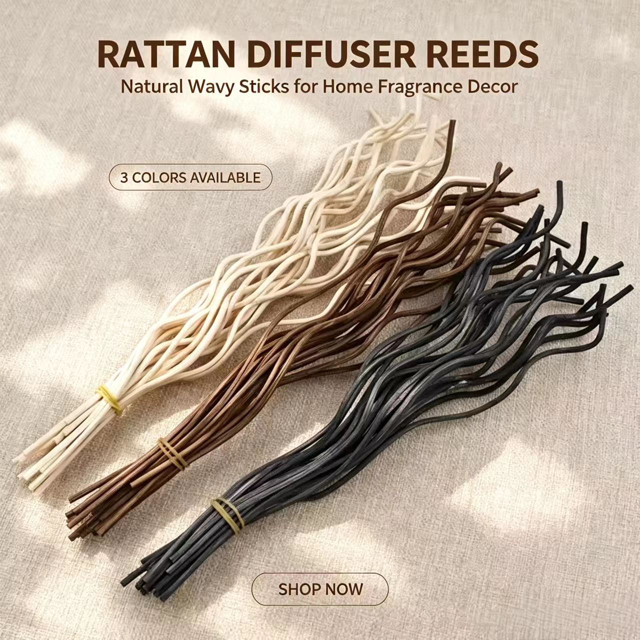 20Pcs Long Wavy Rattan Reed Di - Home Fragrance Reed Diffuser Refill ulasan dan harga