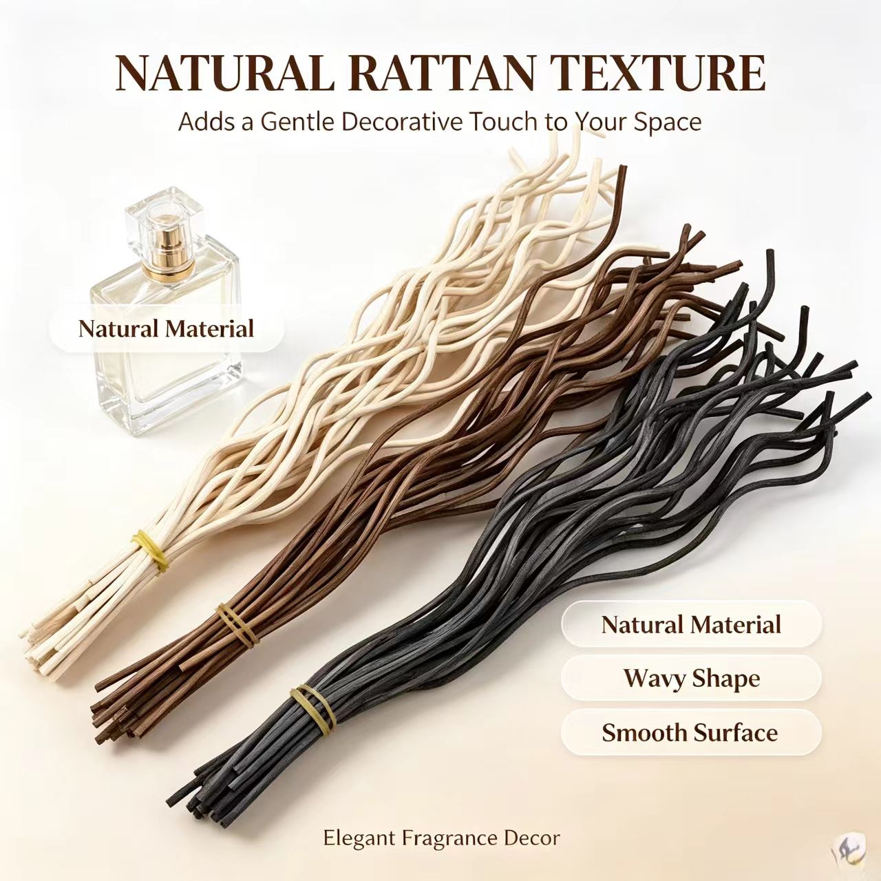 20Pcs Long Wavy Rattan Reed Di - Home Fragrance Reed Diffuser Refill ulasan dan harga