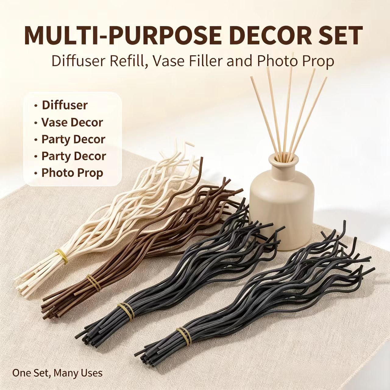 20Pcs Long Wavy Rattan Reed Di - Home Fragrance Reed Diffuser Refill ulasan dan harga