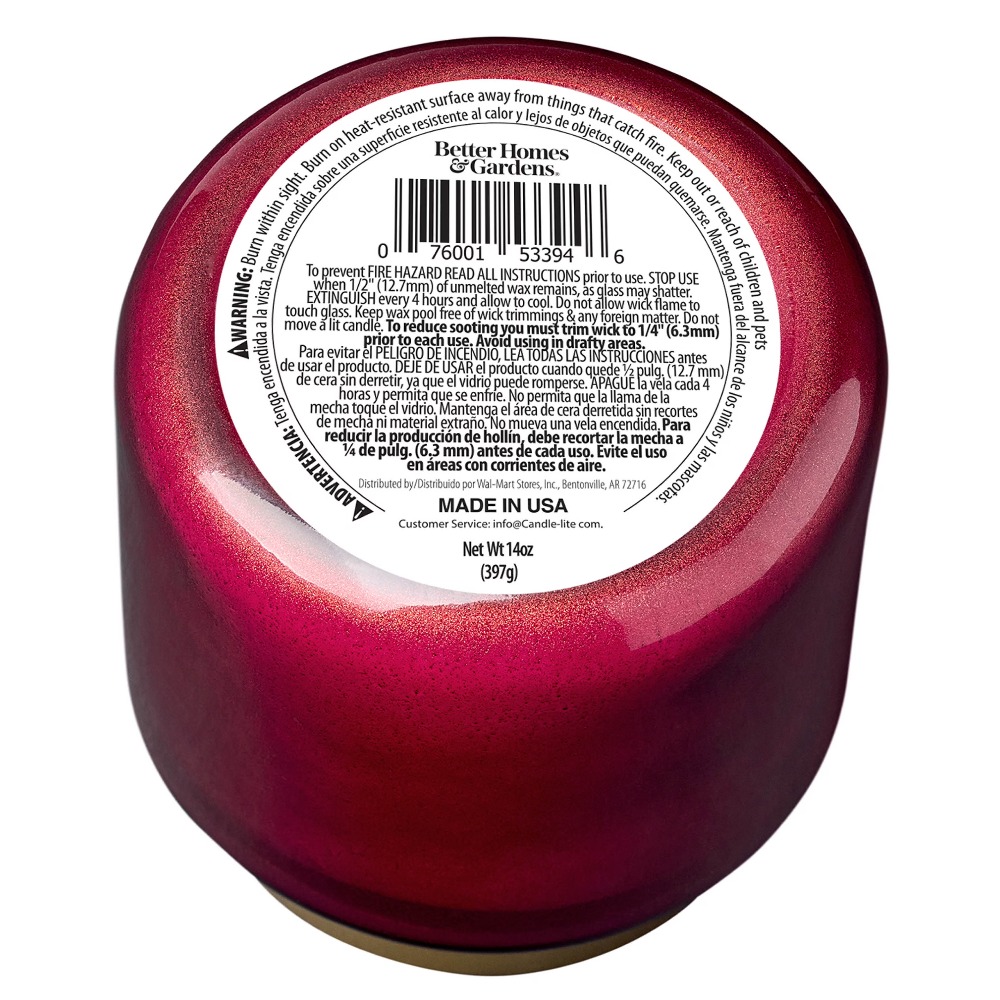 Red Glass Jar Candle with Gold - Home Fragrance Candles ulasan dan harga