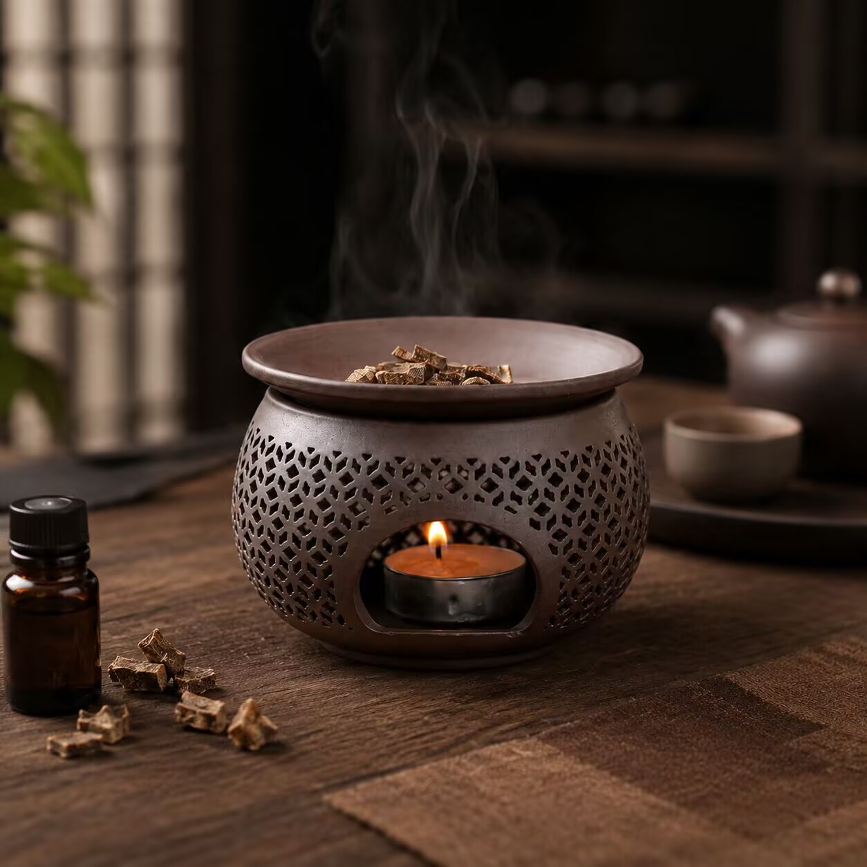 Ceramic Carved Incense Burner  - Home Fragrance Candles ulasan dan harga